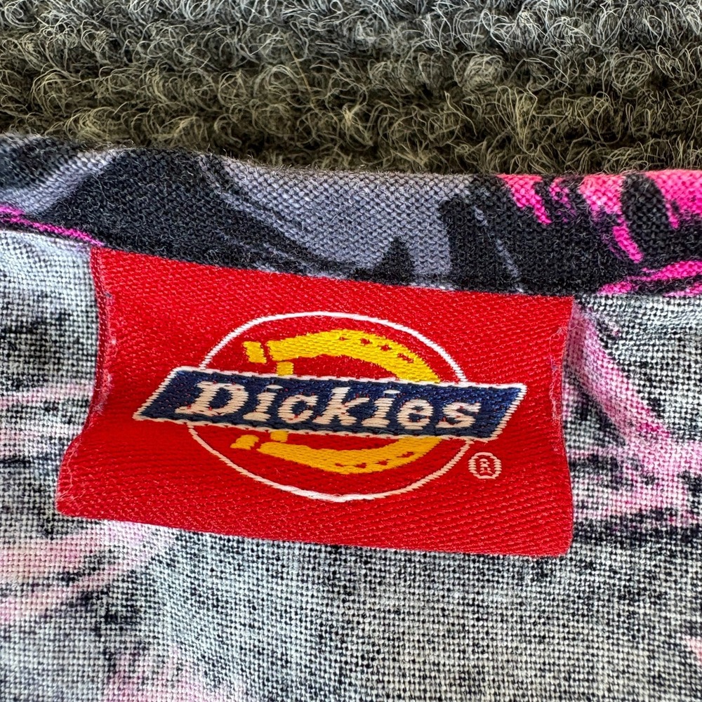 Dickies Scrub Top Womens Black Pink Breast Cancer Awareness Logo Short Sleeve - Picture 4 of 6